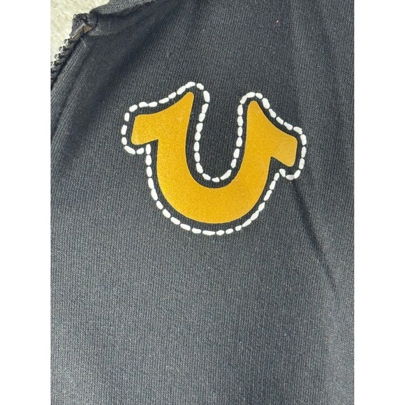 NWT True Religion Black Zip-Up Hoodie / Size S (8) / Sku0130 - Picture 2 of 11